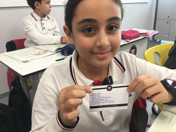 5th Grade students prepared their own ID cards in German lesson.